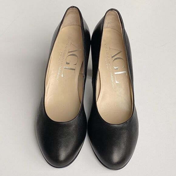 Attilio Giusti Leombruni AGL Black Heels Italy, size 37 - Picture 1 of 7